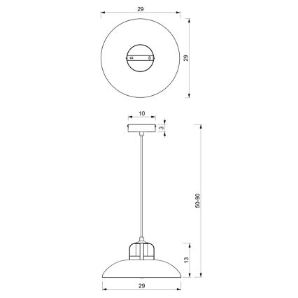 Chandelier on a string FELIX 1xE27/60W/230V white