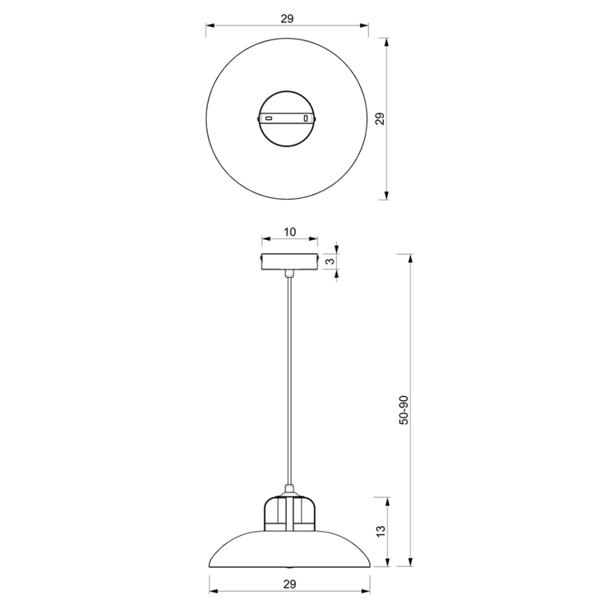 Chandelier on a string FELIX 1xE27/60W/230V white
