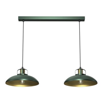 Chandelier on a string FELIX 2xE27/60W/230V green
