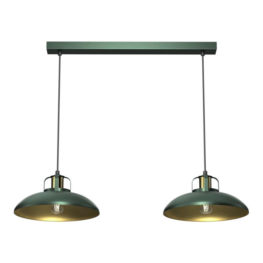 Chandelier on a string FELIX 2xE27/60W/230V green