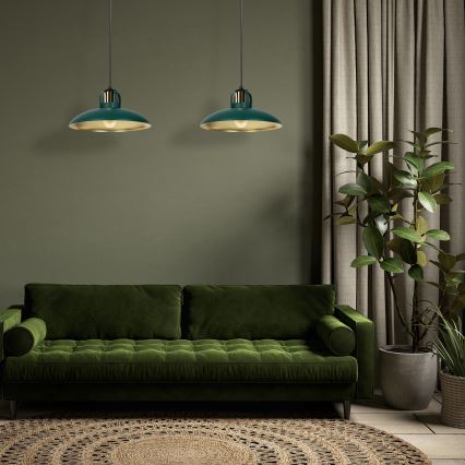 Chandelier on a string FELIX 2xE27/60W/230V green