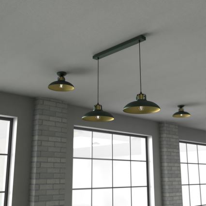 Chandelier on a string FELIX 2xE27/60W/230V green