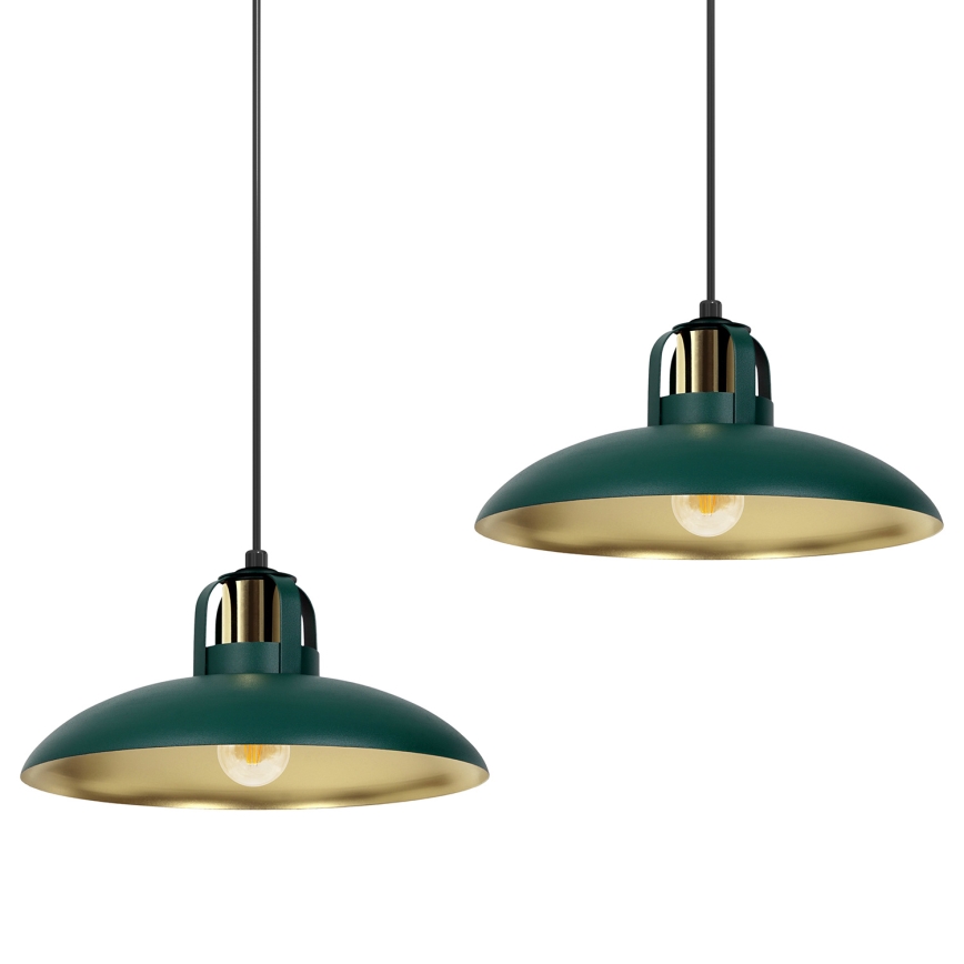 Chandelier on a string FELIX 2xE27/60W/230V green