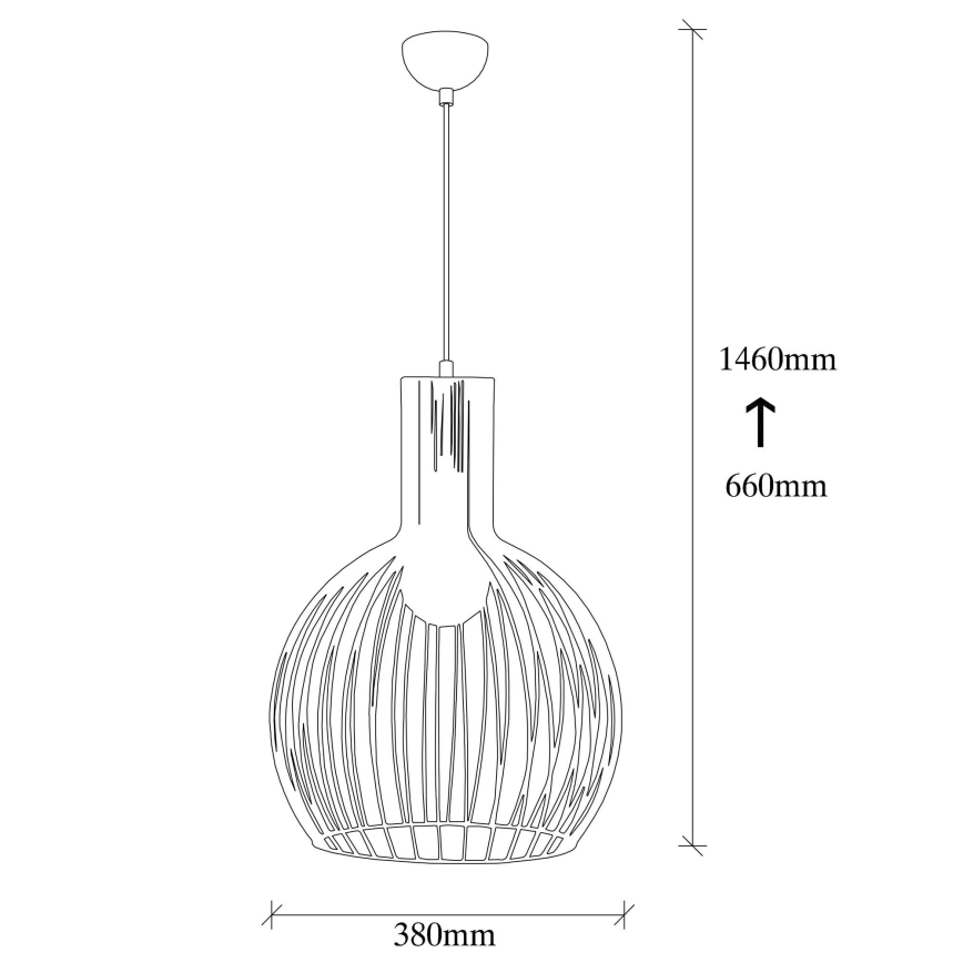 Chandelier on a string FELLINI 1xE27/100W/230V