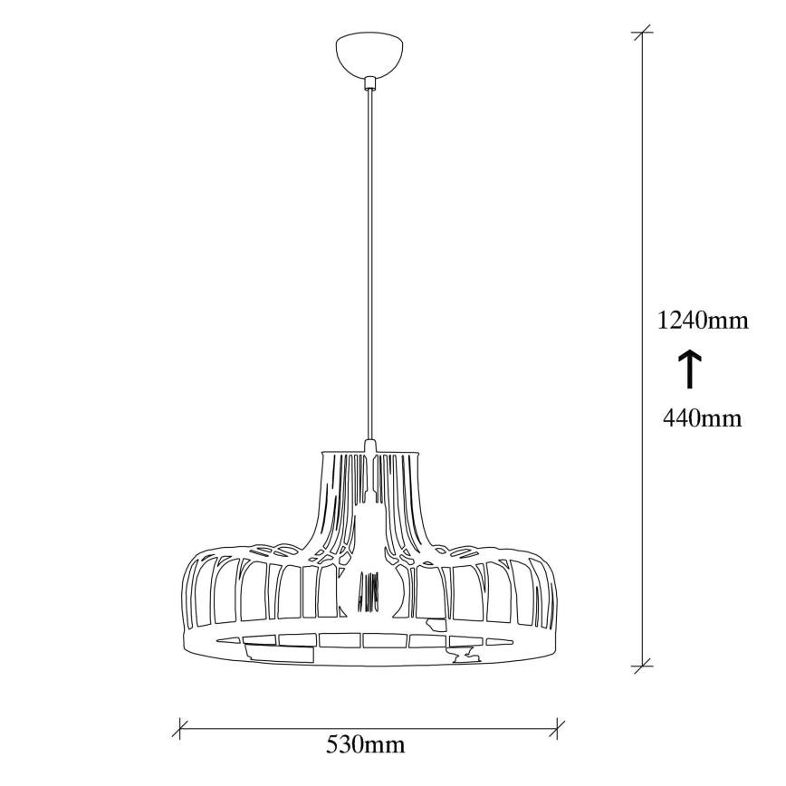 Chandelier on a string FELLINI 1xE27/100W/230V