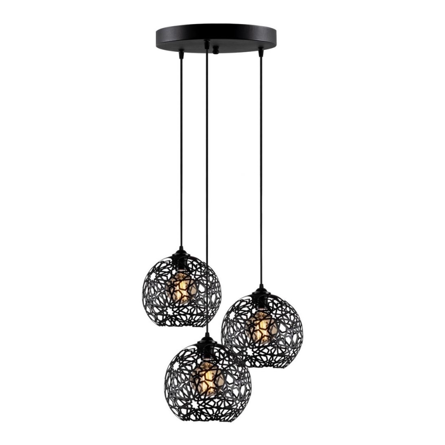 Chandelier on a string FELLINI 3xE27/100W/230V