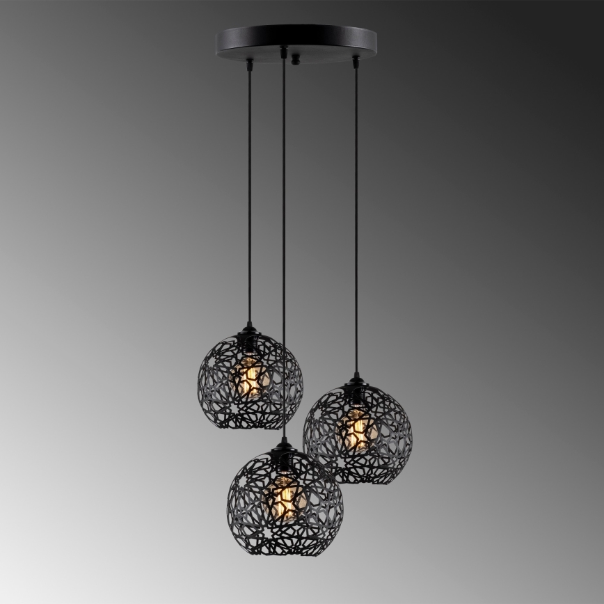 Chandelier on a string FELLINI 3xE27/100W/230V