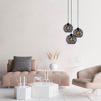 Chandelier on a string FELLINI 3xE27/100W/230V
