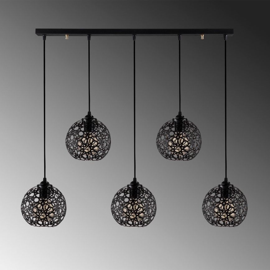 Chandelier on a string FELLINI 5xE27/100W/230V
