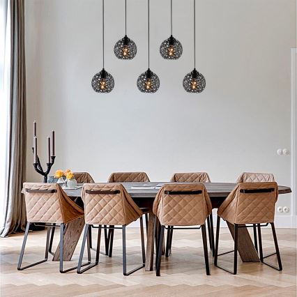 Chandelier on a string FELLINI 5xE27/100W/230V