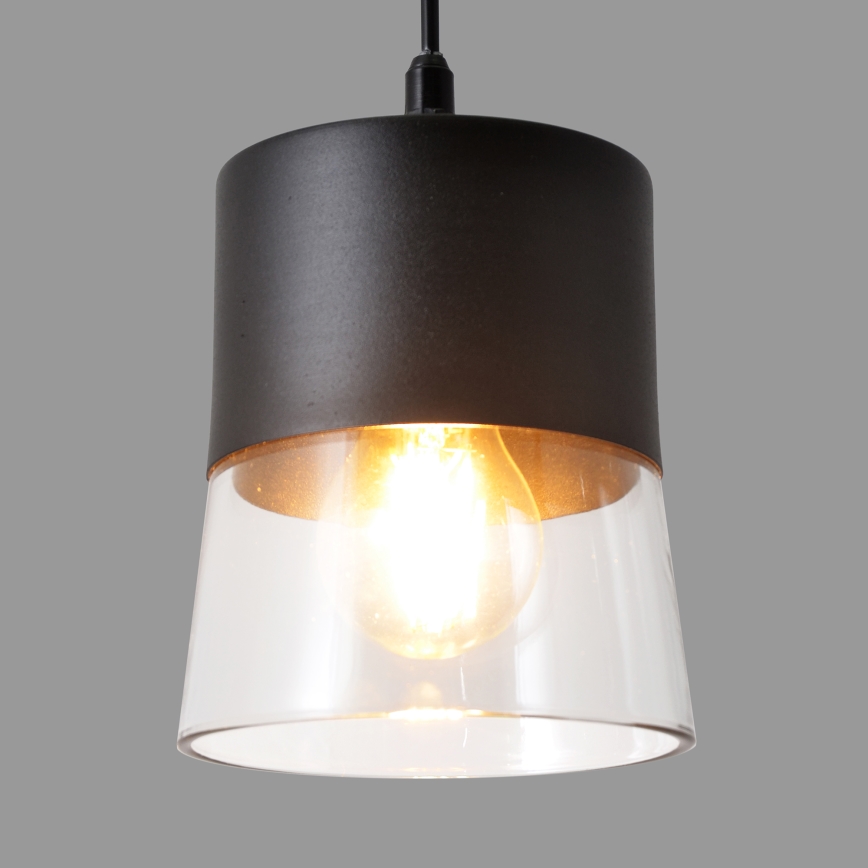 Chandelier on a string FERGIE 1xE27/15W/230V black