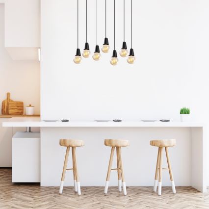 Chandelier on a string FES 7xE27/40W/230V
