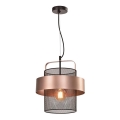 Chandelier on a string FIBA 1xE27/60W/230V Rose gold/black
