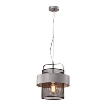 Chandelier on a string FIBA 1xE27/60W/230V silver/black