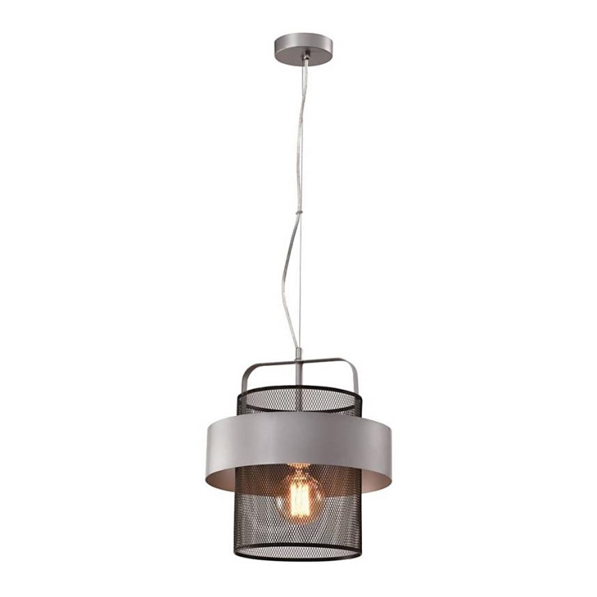 Chandelier on a string FIBA 1xE27/60W/230V silver/black
