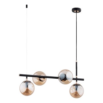 Chandelier on a string FIORE 4xE14/10W/230V black