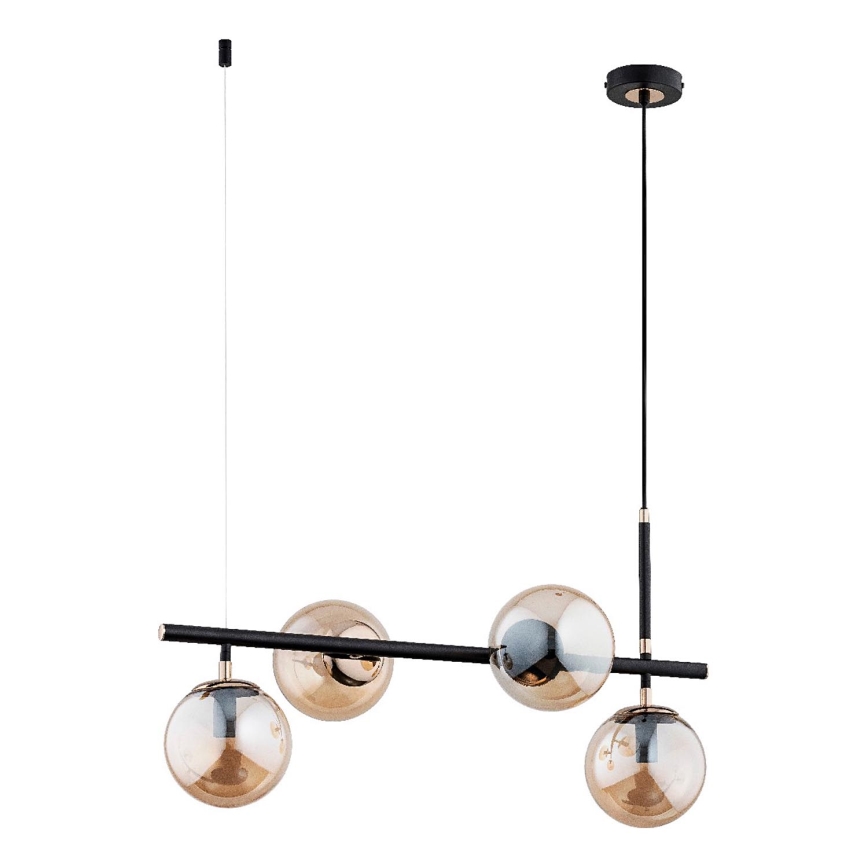 Chandelier on a string FIORE 4xE14/10W/230V black