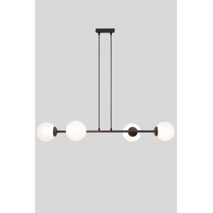 Chandelier on a string FIRA 4xE27/60W/230V black