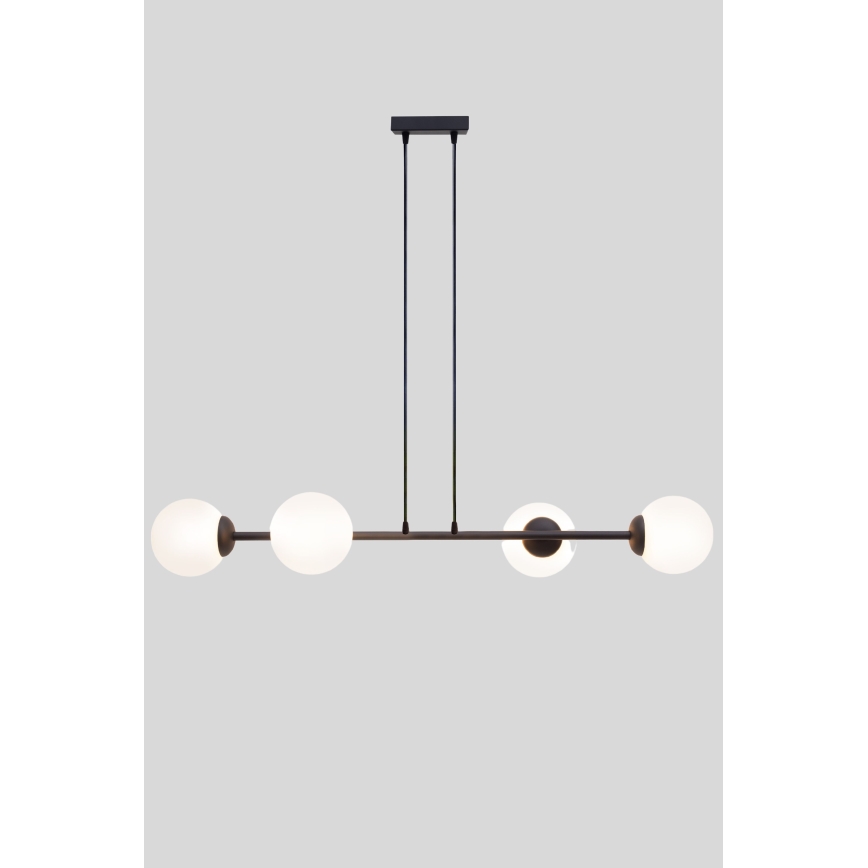 Chandelier on a string FIRA 4xE27/60W/230V black