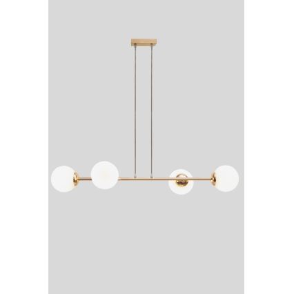 Chandelier on a string FIRA 4xE27/60W/230V gold