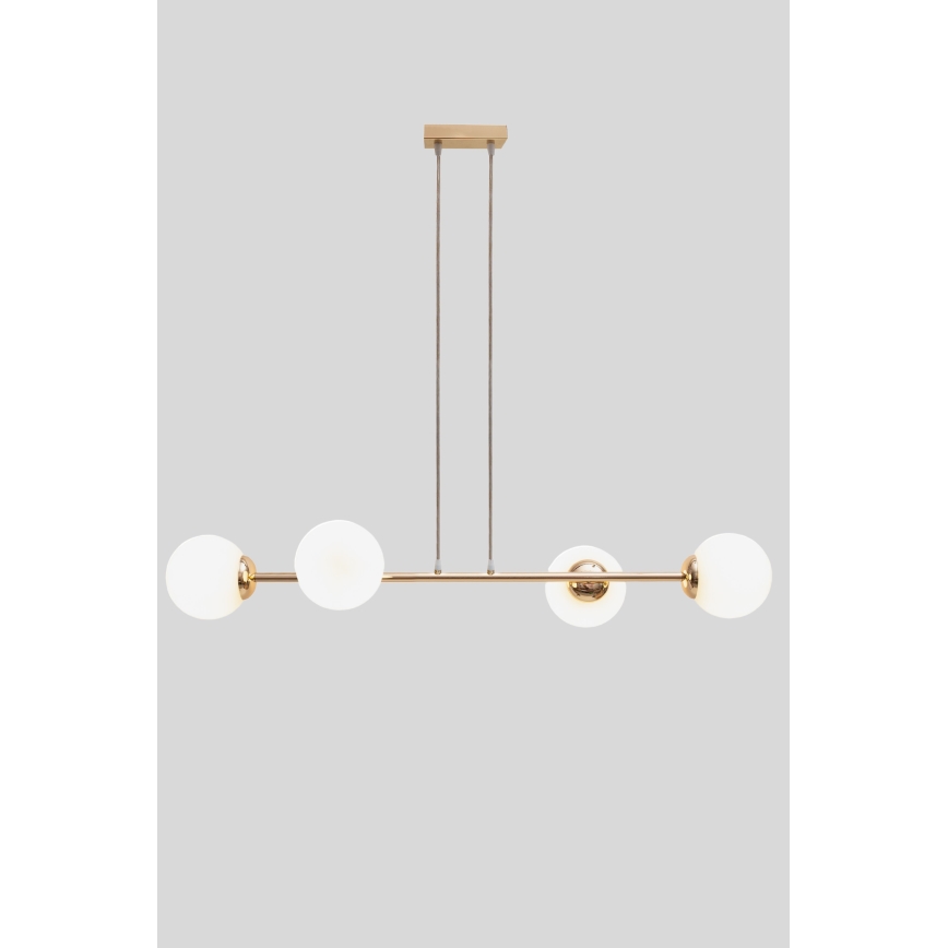 Chandelier on a string FIRA 4xE27/60W/230V gold