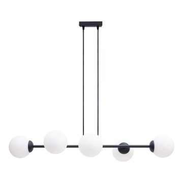 Chandelier on a string FIRA 5xE27/60W/230V black