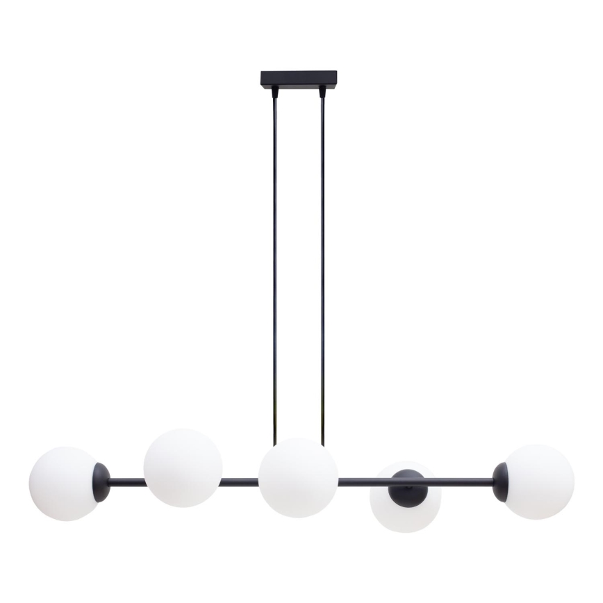 Chandelier on a string FIRA 5xE27/60W/230V black