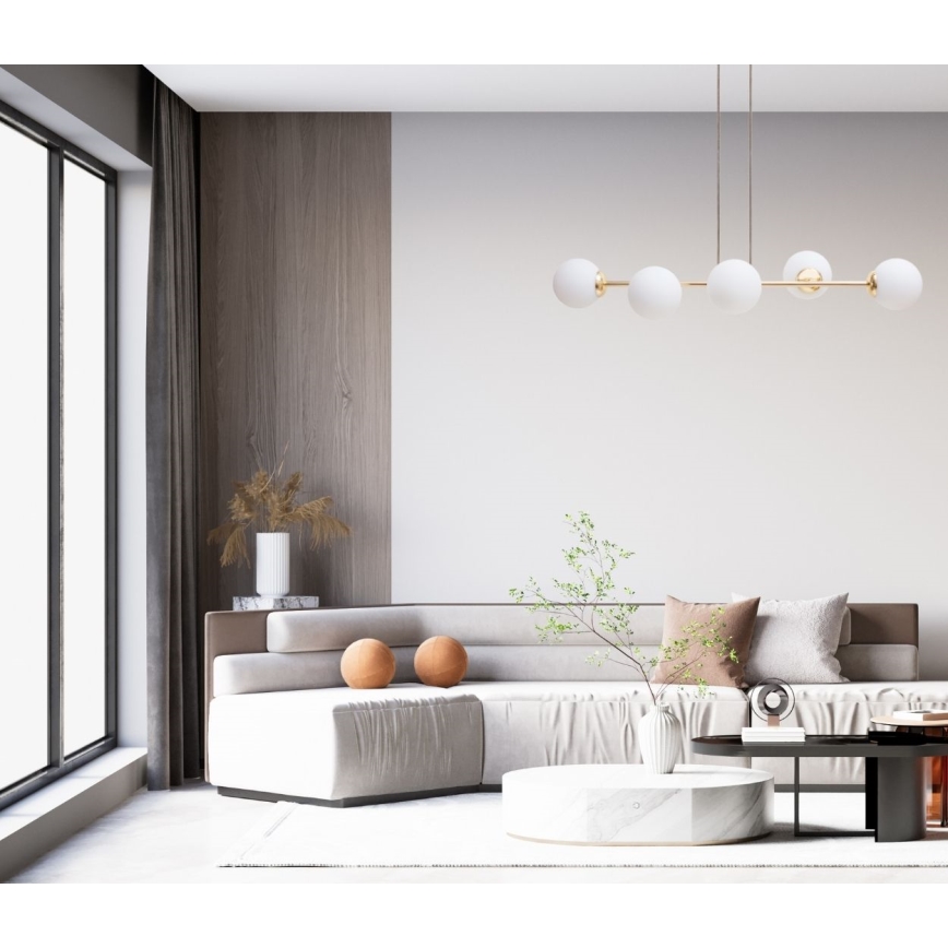 Chandelier on a string FIRA 5xE27/60W/230V black