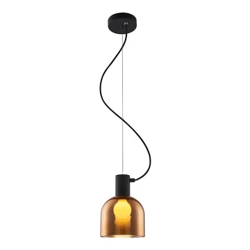 Chandelier on a string FIRE 1xE27/9W/230V brown/black