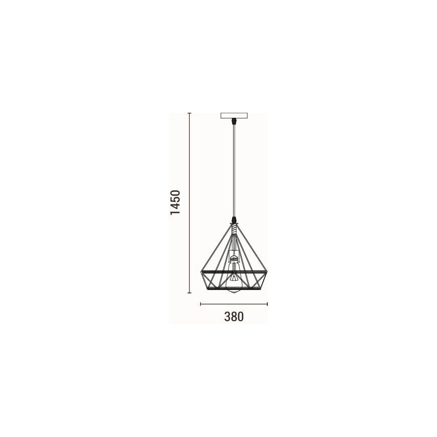 Chandelier on a string FLARE 1xE27/15W/230V d. 38 cm beige