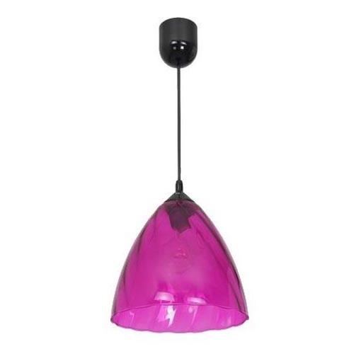 Chandelier on a string FLASH 1xE27/60W/230V pink