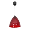 Chandelier on a string FLASH 1xE27/60W/230V red