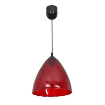 Chandelier on a string FLASH 1xE27/60W/230V red
