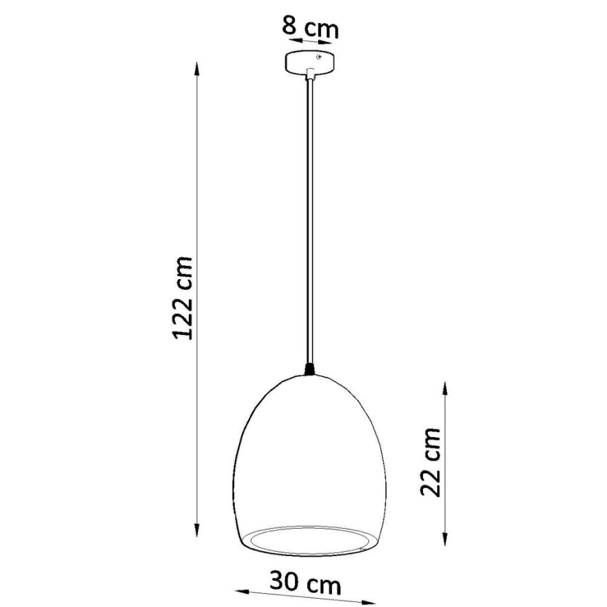 Chandelier on a string FLAWIUSZ 1xE27/60W/230V