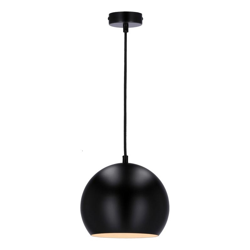 Chandelier on a string FLEN 1xE27/40W/230V d. 20 cm black