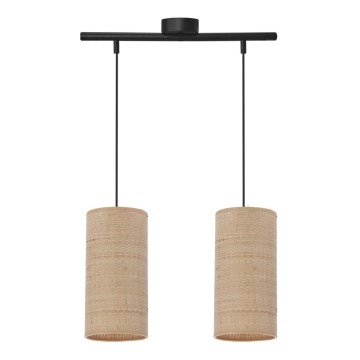 Chandelier on a string FLERI 2xE27/60W/230V rattan