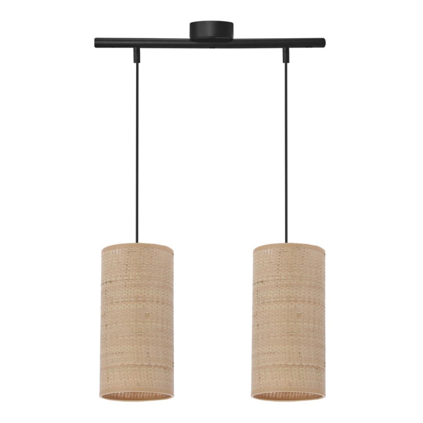 Chandelier on a string FLERI 2xE27/60W/230V rattan
