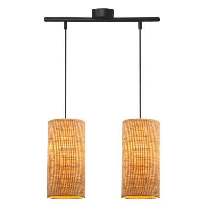 Chandelier on a string FLERI 2xE27/60W/230V rattan