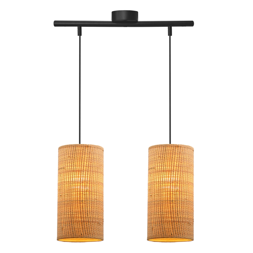 Chandelier on a string FLERI 2xE27/60W/230V rattan