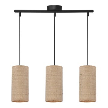 Chandelier on a string FLERI 3xE27/60W/230V rattan