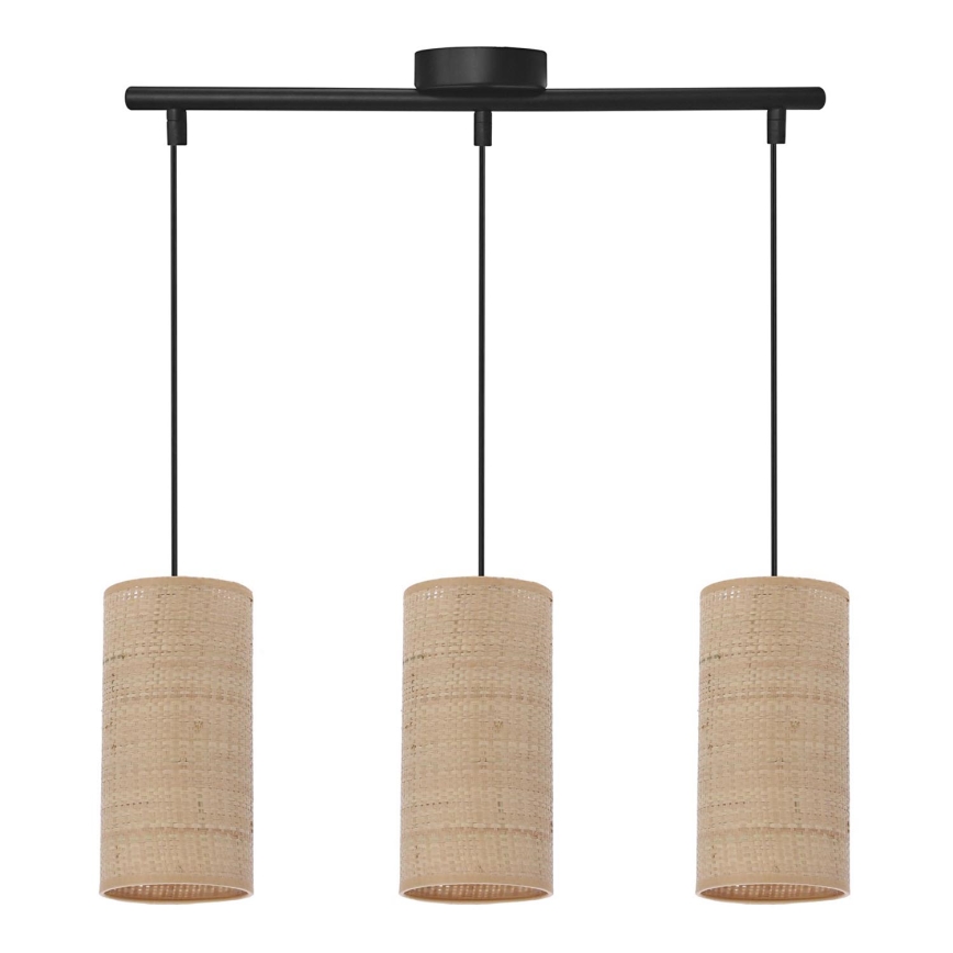 Chandelier on a string FLERI 3xE27/60W/230V rattan