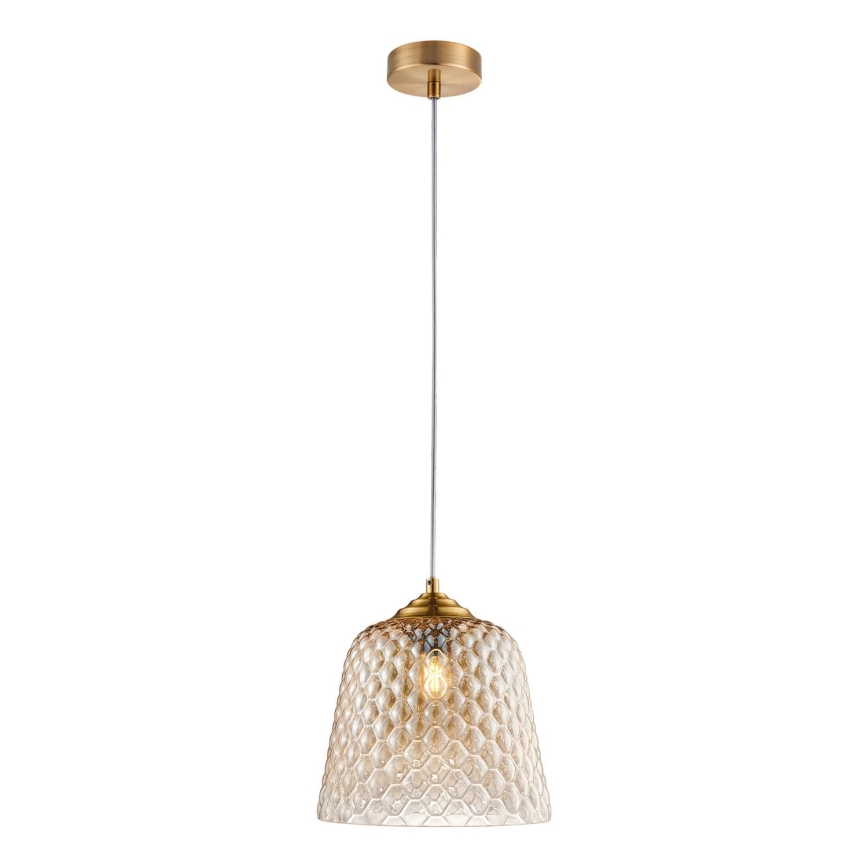 Chandelier on a string FLUID 1xE27/11W/230V beige/golden