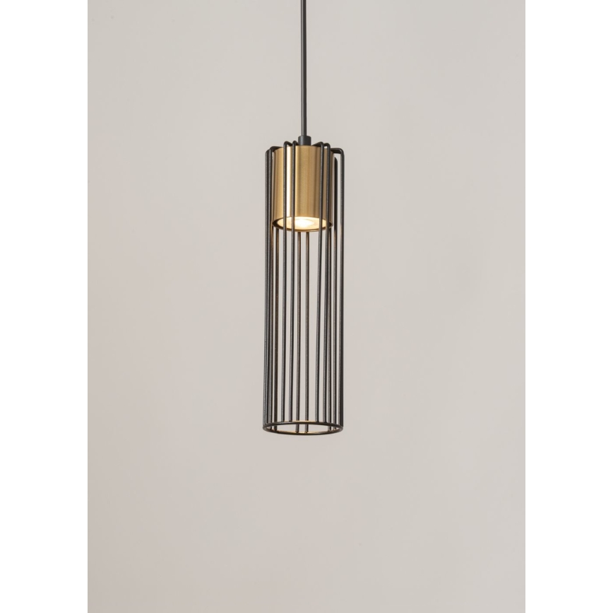 Chandelier on a string FOBIA 1xGU10/25W/230V black/gold