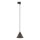 Chandelier on a string for 1-phase rail system CONO 1xE27/15W/230V black/brown