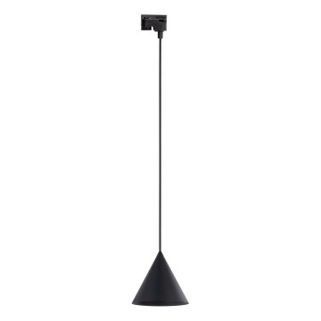 Chandelier on a string for 1-phase rail system CONO 1xE27/15W/230V black