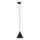 Chandelier on a string for 1-phase rail system CONO 1xE27/15W/230V black