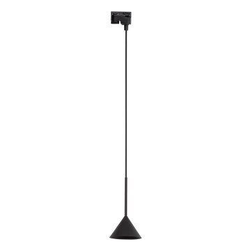Chandelier on a string for 1-phase rail system CONO MINI 1xGU10/10W/230V black