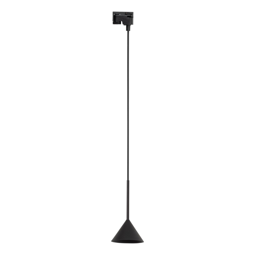 Chandelier on a string for 1-phase rail system CONO MINI 1xGU10/10W/230V black