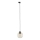 Chandelier on a string for 1-phase rail system CUBUS 1xE27/15W/230V black/smoky beige