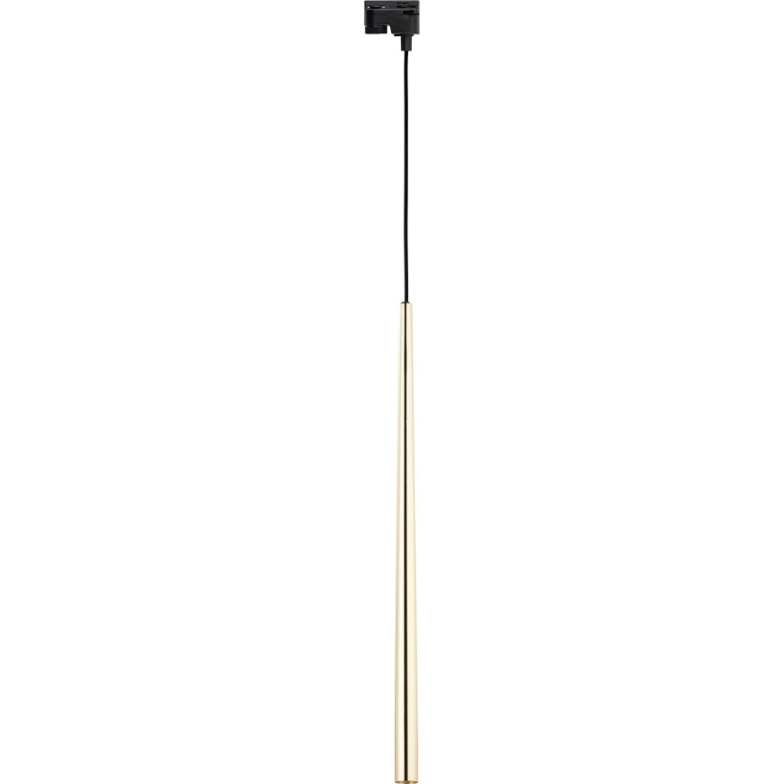 Chandelier on a string for 1-phase rail system PIANO 1xG9/8W/230V gold/black